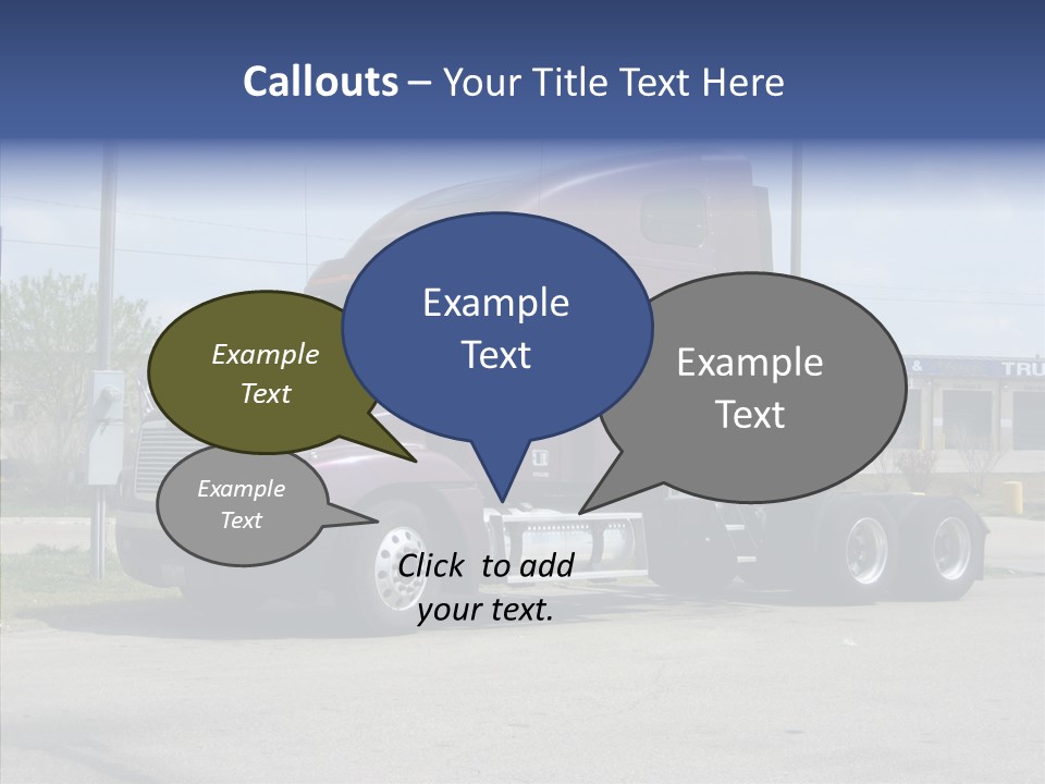 Truck Purple Business PowerPoint Template