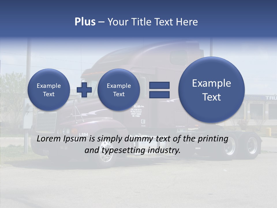 Truck Purple Business PowerPoint Template
