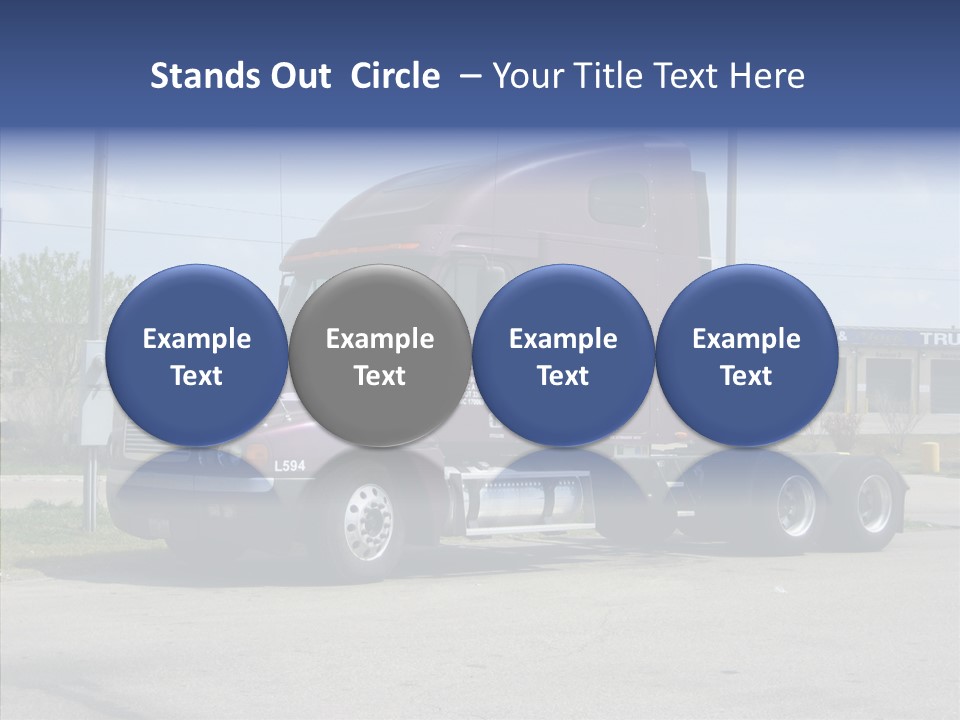 Truck Purple Business PowerPoint Template