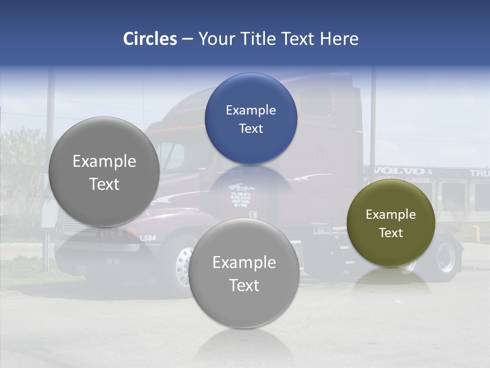 Truck Purple Business PowerPoint Template