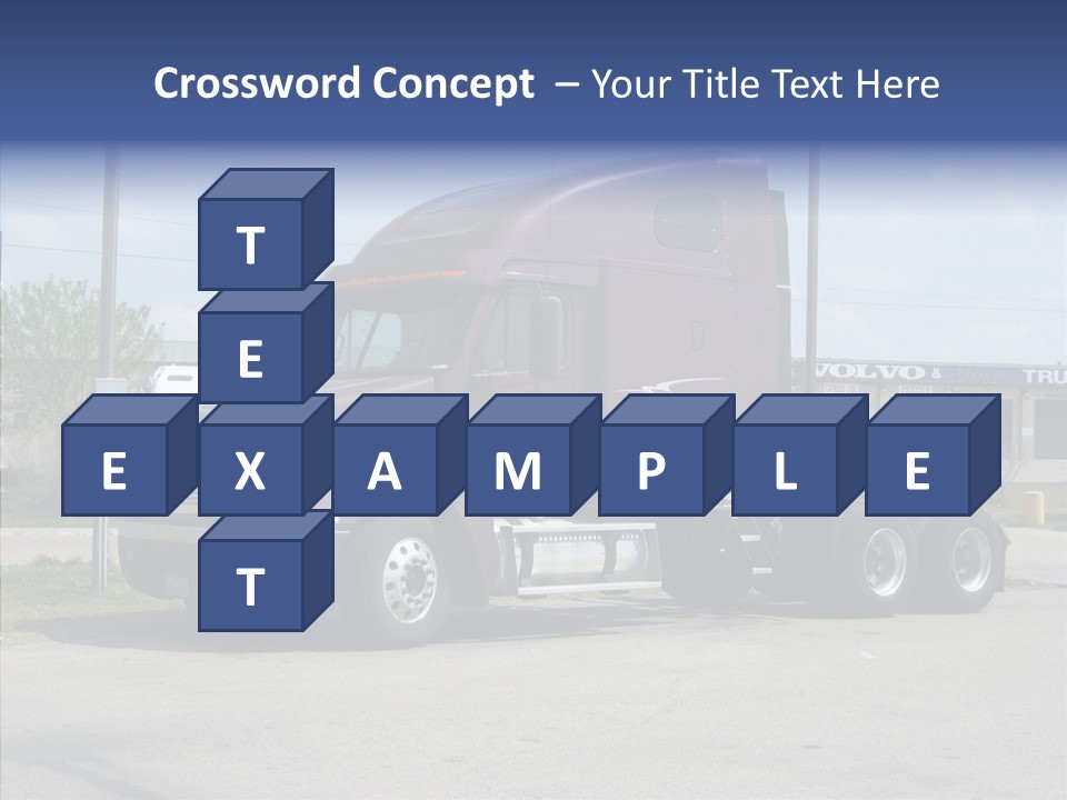 Truck Purple Business PowerPoint Template