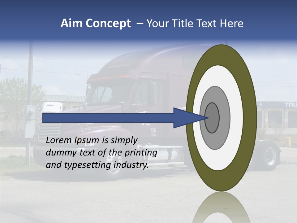 Truck Purple Business PowerPoint Template