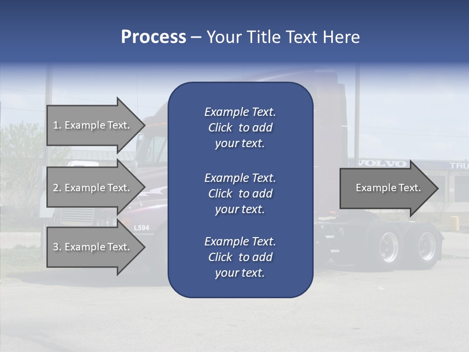 Truck Purple Business PowerPoint Template