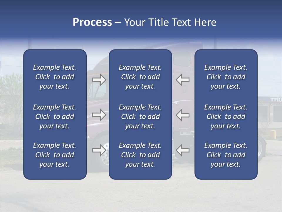 Truck Purple Business PowerPoint Template