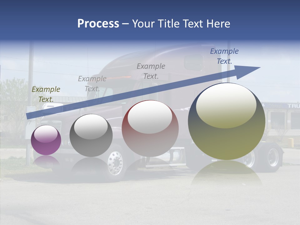 Truck Purple Business PowerPoint Template