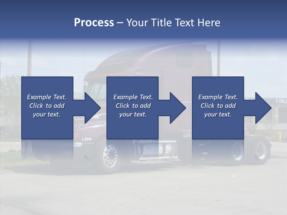 Truck Purple Business PowerPoint Template