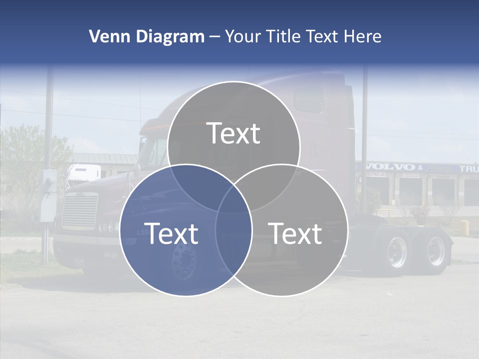 Truck Purple Business PowerPoint Template