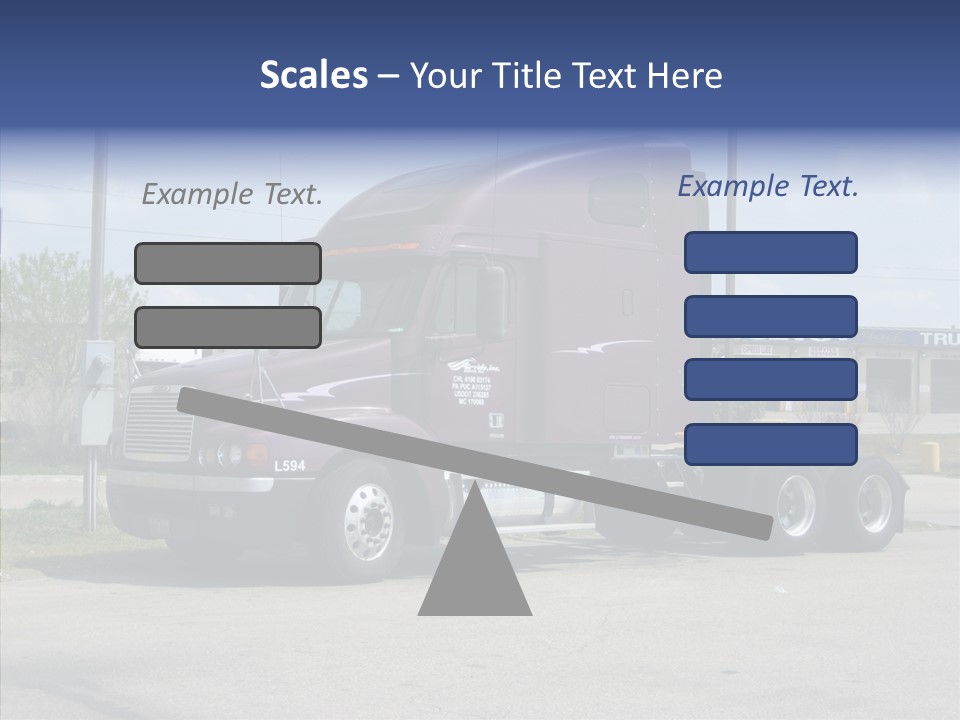 Truck Purple Business PowerPoint Template