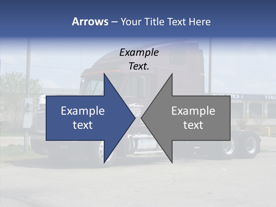 Truck Purple Business PowerPoint Template