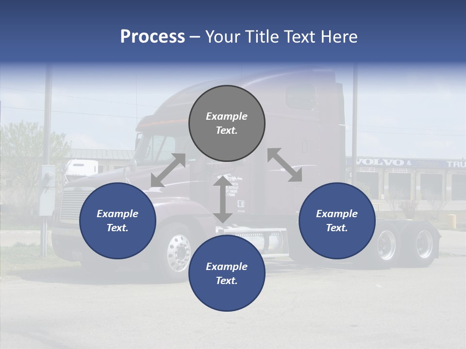 Truck Purple Business PowerPoint Template