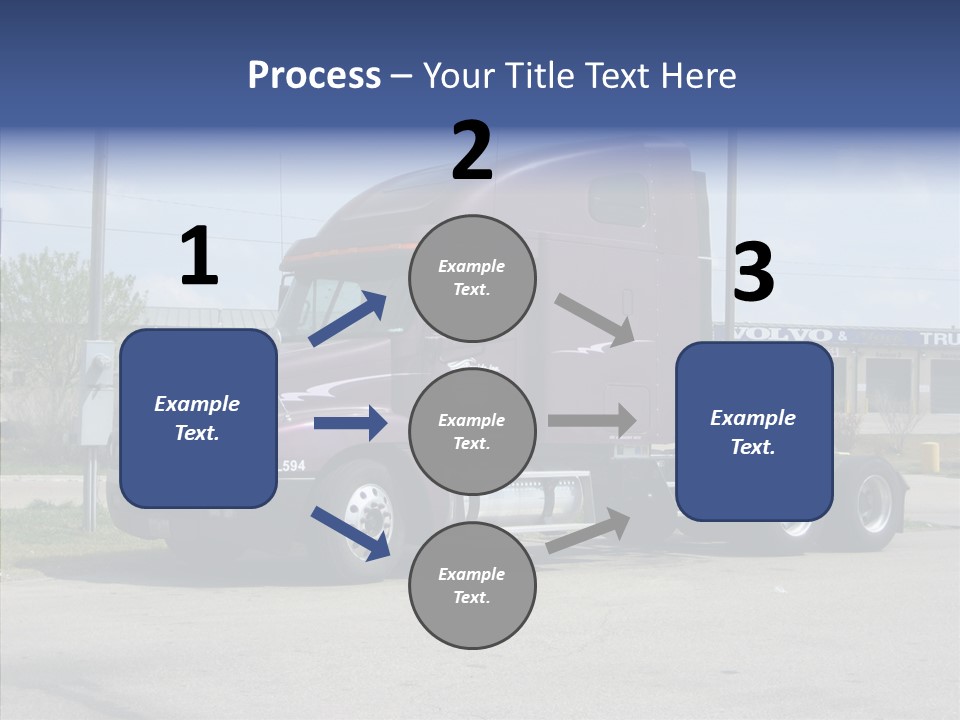 Truck Purple Business PowerPoint Template