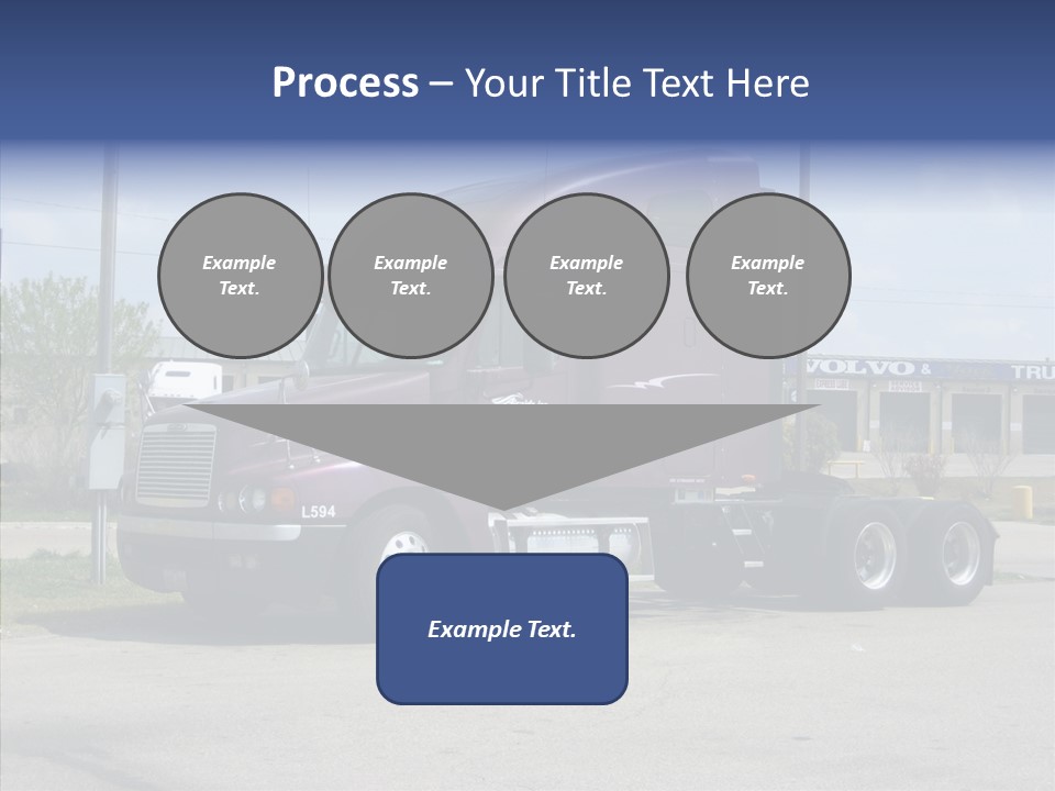 Truck Purple Business PowerPoint Template