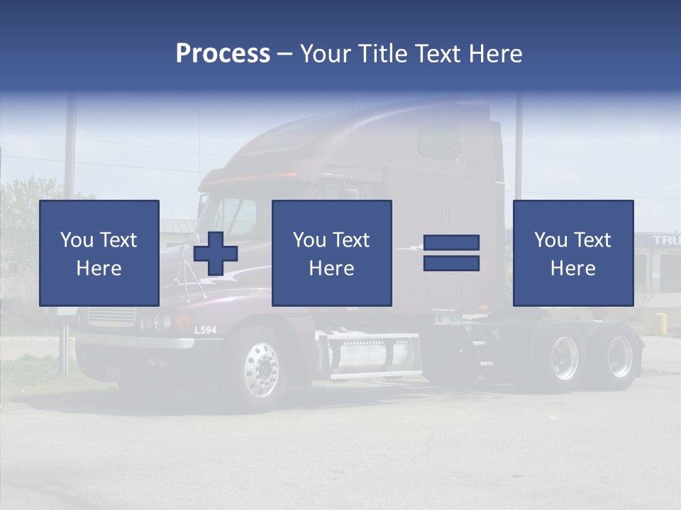 Truck Purple Business PowerPoint Template