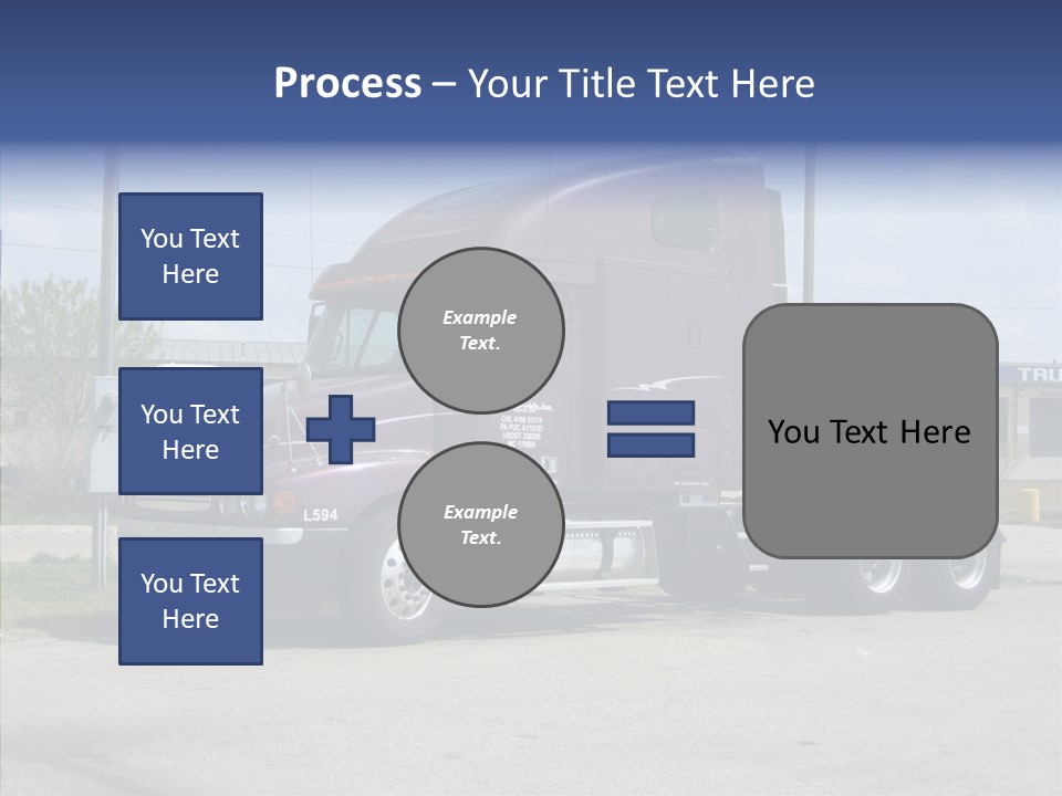 Truck Purple Business PowerPoint Template