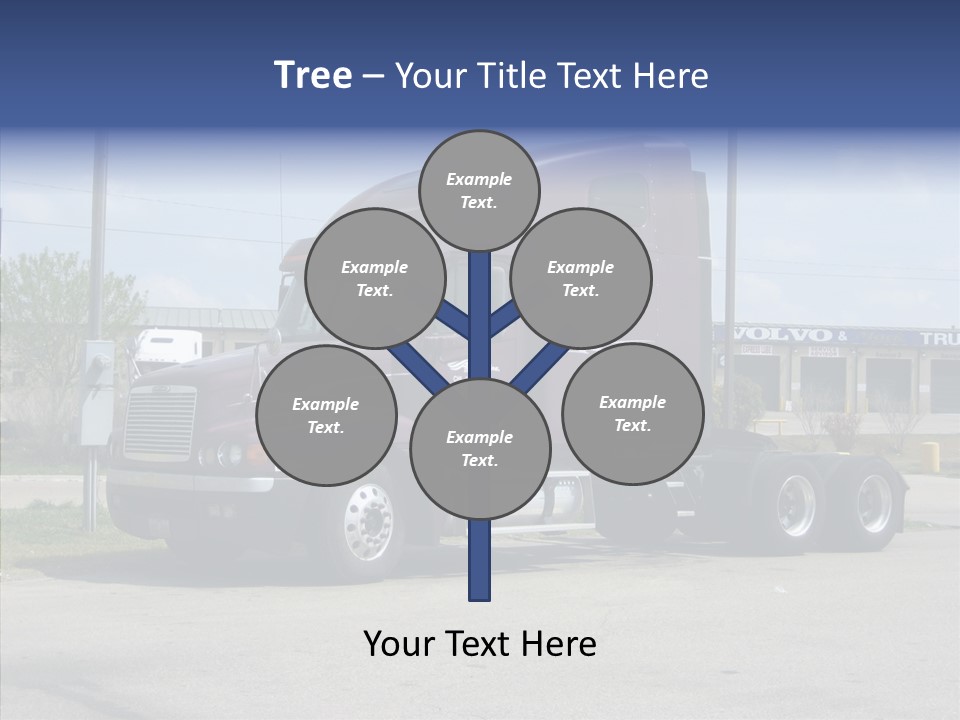 Truck Purple Business PowerPoint Template