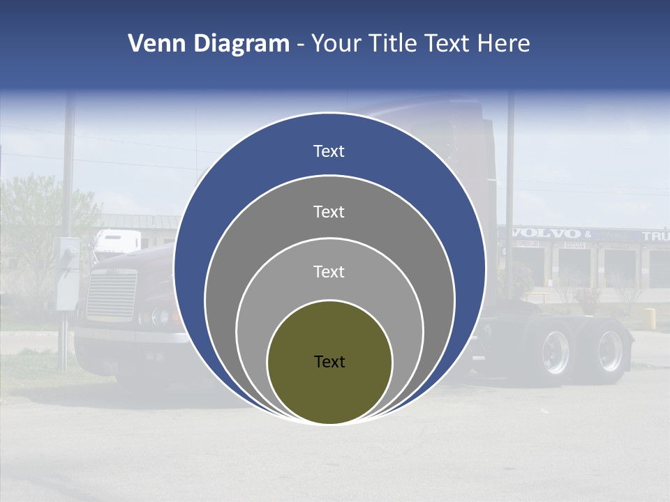 Truck Purple Business PowerPoint Template