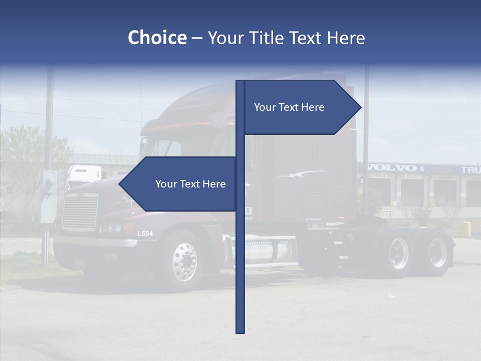 Truck Purple Business PowerPoint Template