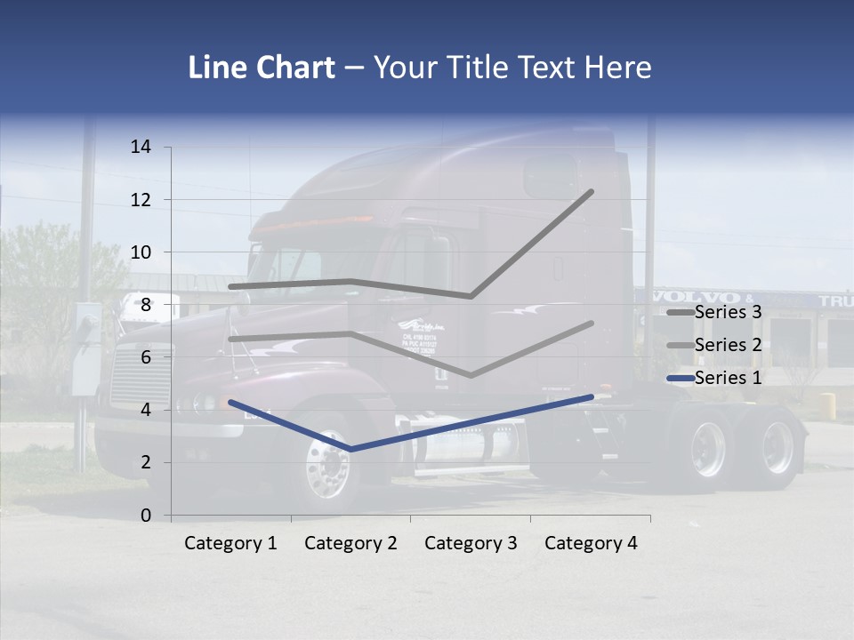 Truck Purple Business PowerPoint Template