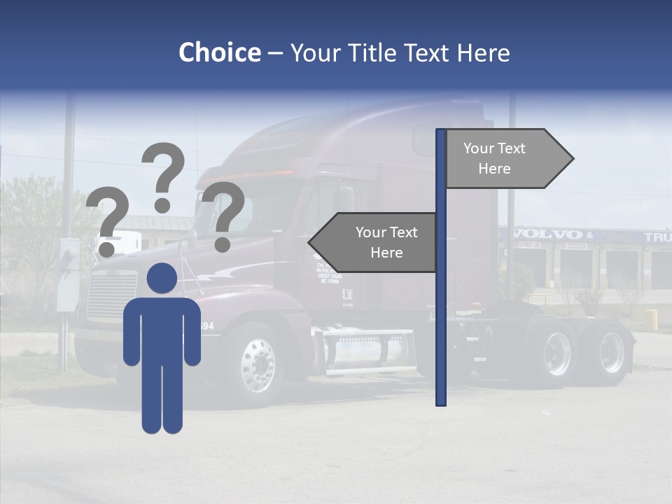 Truck Purple Business PowerPoint Template