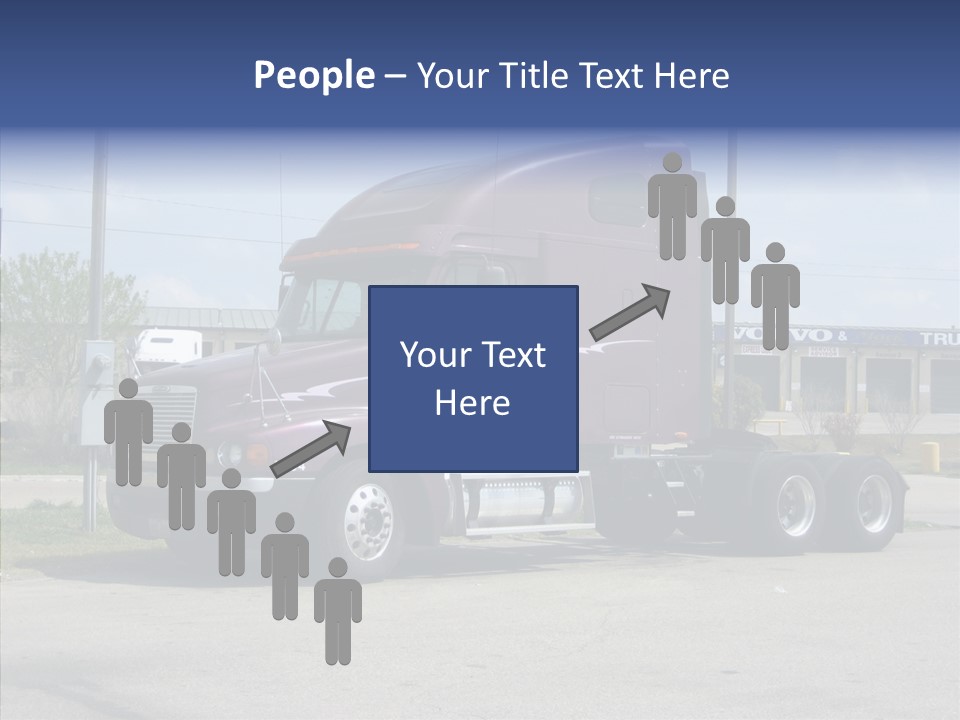 Truck Purple Business PowerPoint Template