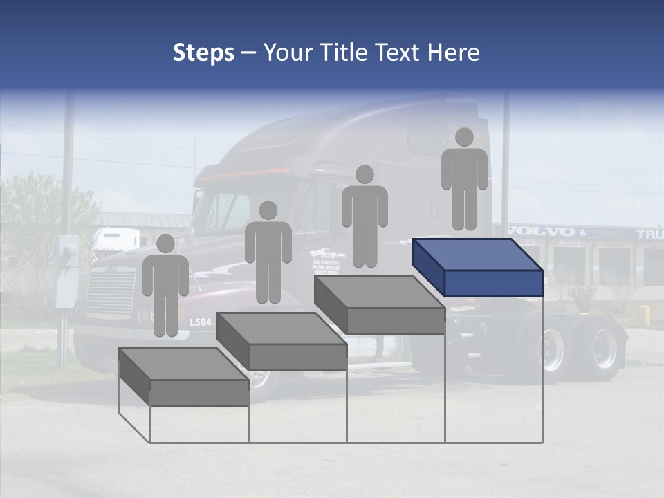 Truck Purple Business PowerPoint Template
