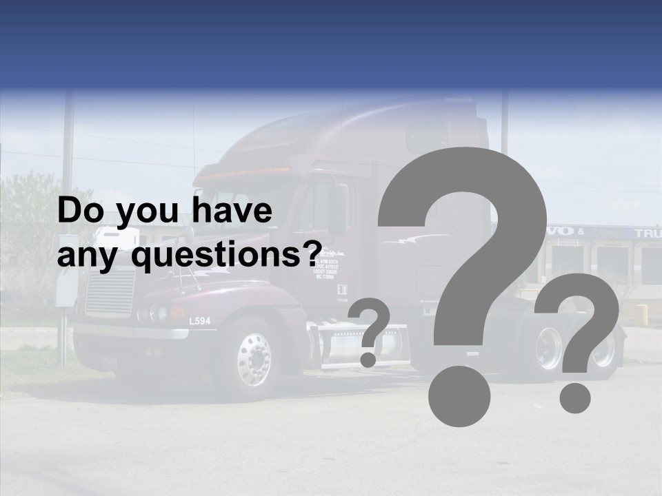 Truck Purple Business PowerPoint Template