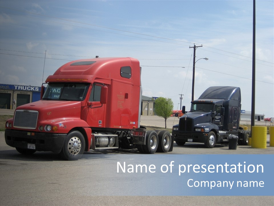 Black Cargo Transportation PowerPoint Template