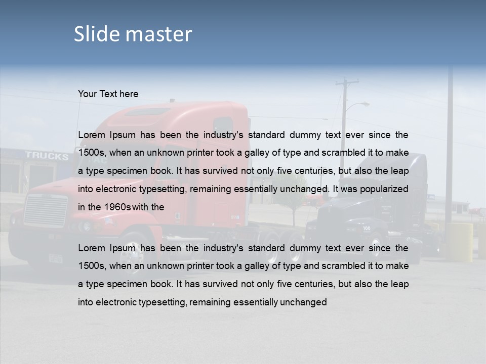 Black Cargo Transportation PowerPoint Template