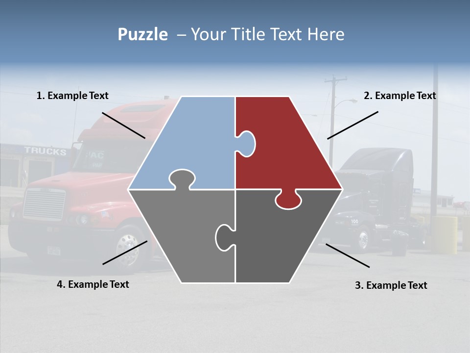 Black Cargo Transportation PowerPoint Template