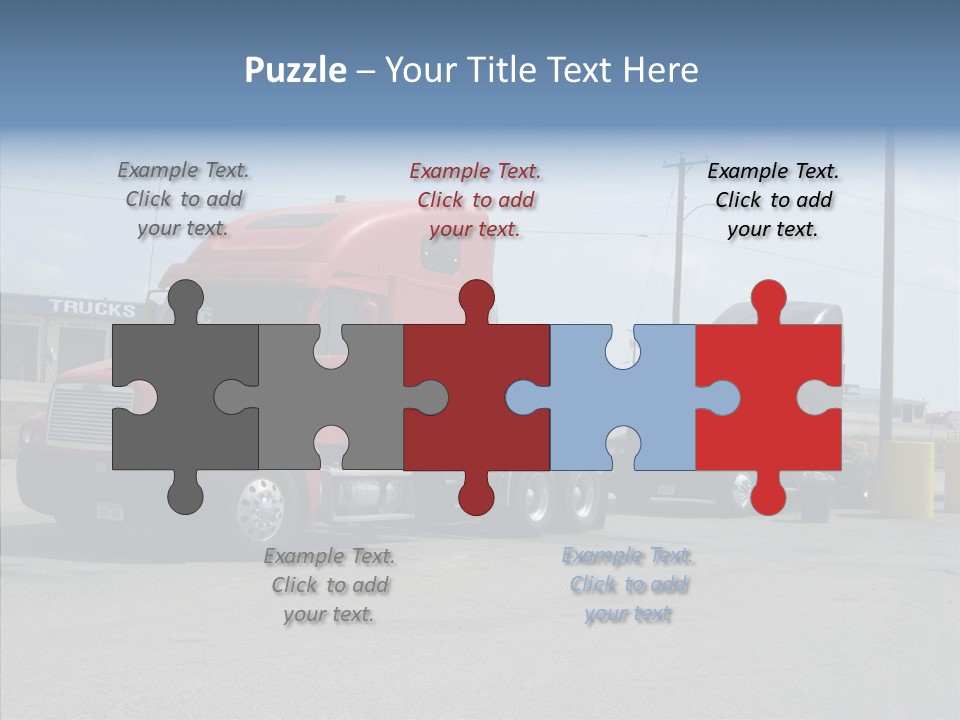 Black Cargo Transportation PowerPoint Template