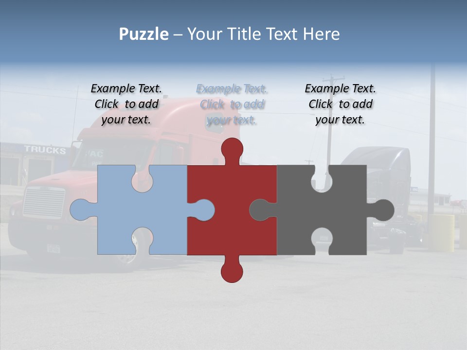 Black Cargo Transportation PowerPoint Template