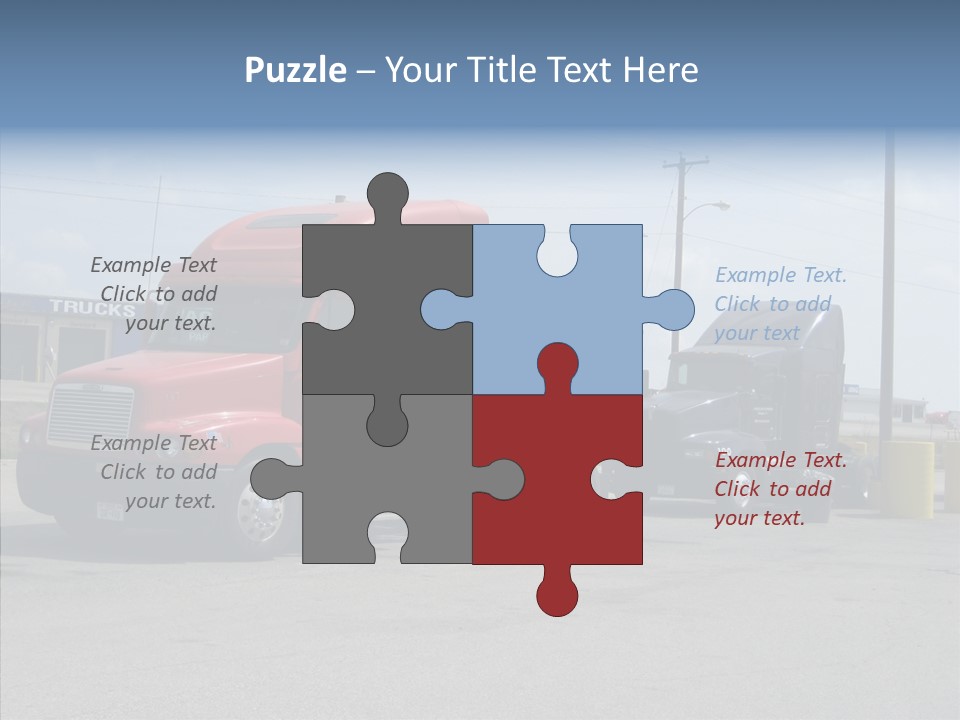 Black Cargo Transportation PowerPoint Template