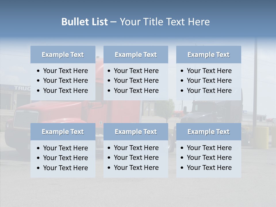 Black Cargo Transportation PowerPoint Template