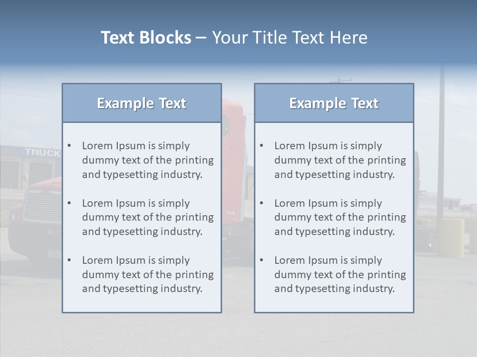 Black Cargo Transportation PowerPoint Template