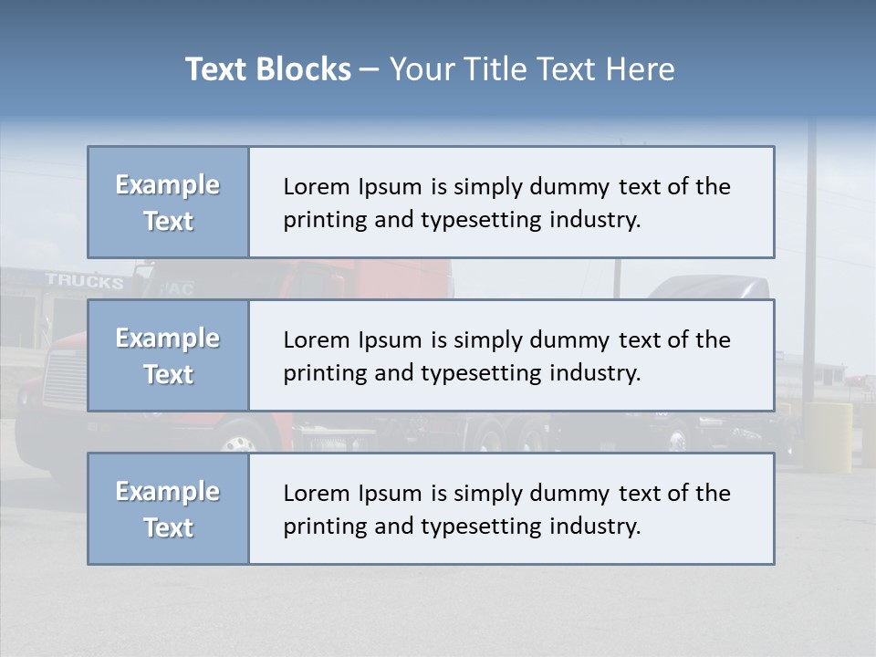 Black Cargo Transportation PowerPoint Template