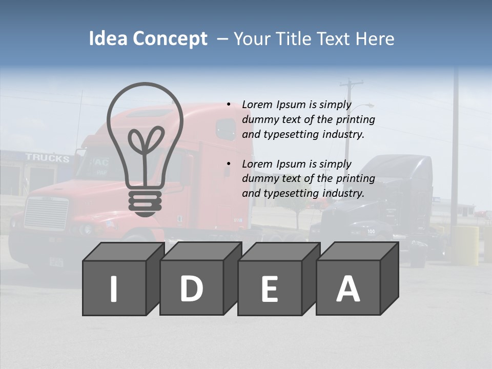 Black Cargo Transportation PowerPoint Template