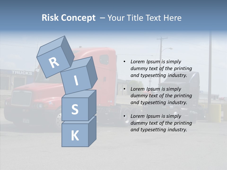 Black Cargo Transportation PowerPoint Template