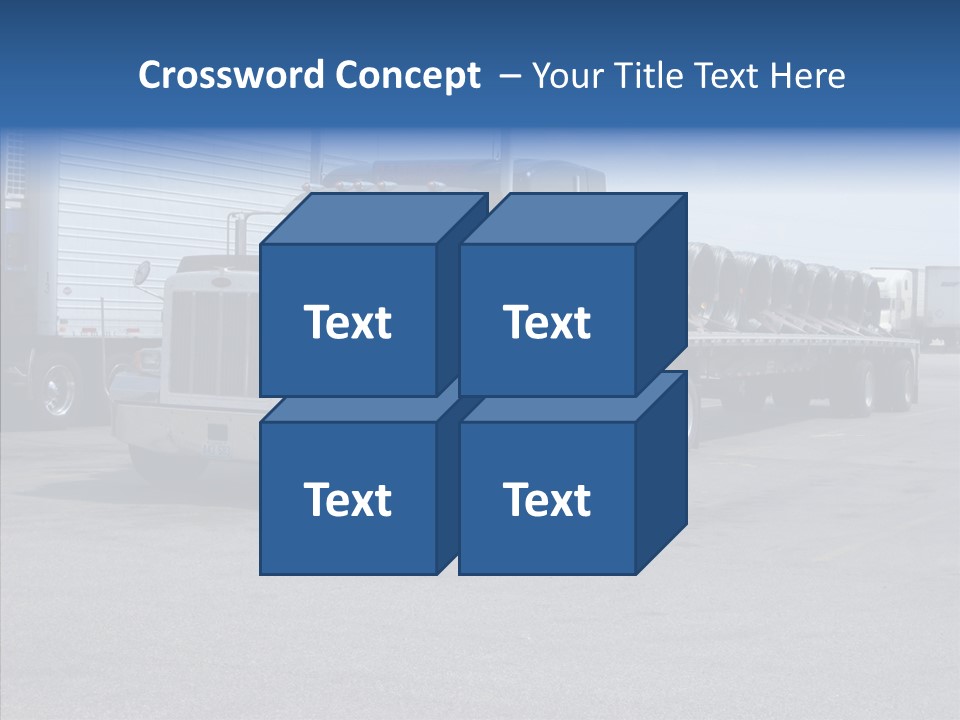Truck Cargo Usa PowerPoint Template