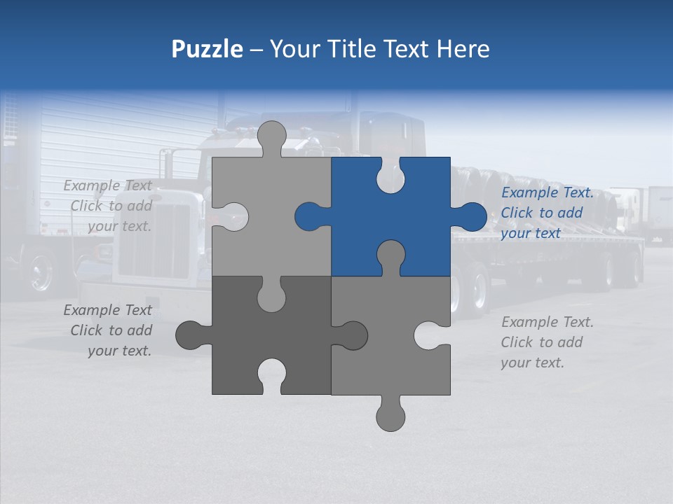 Truck Cargo Usa PowerPoint Template