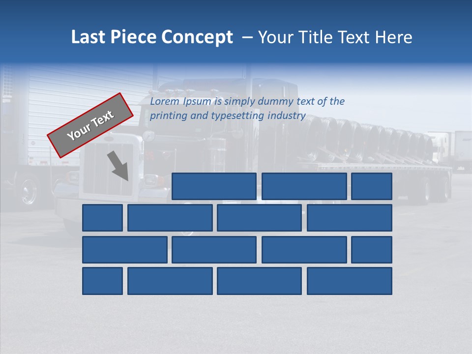 Truck Cargo Usa PowerPoint Template