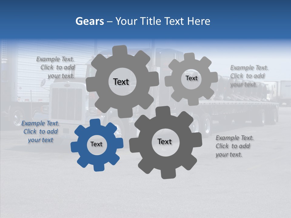 Truck Cargo Usa PowerPoint Template