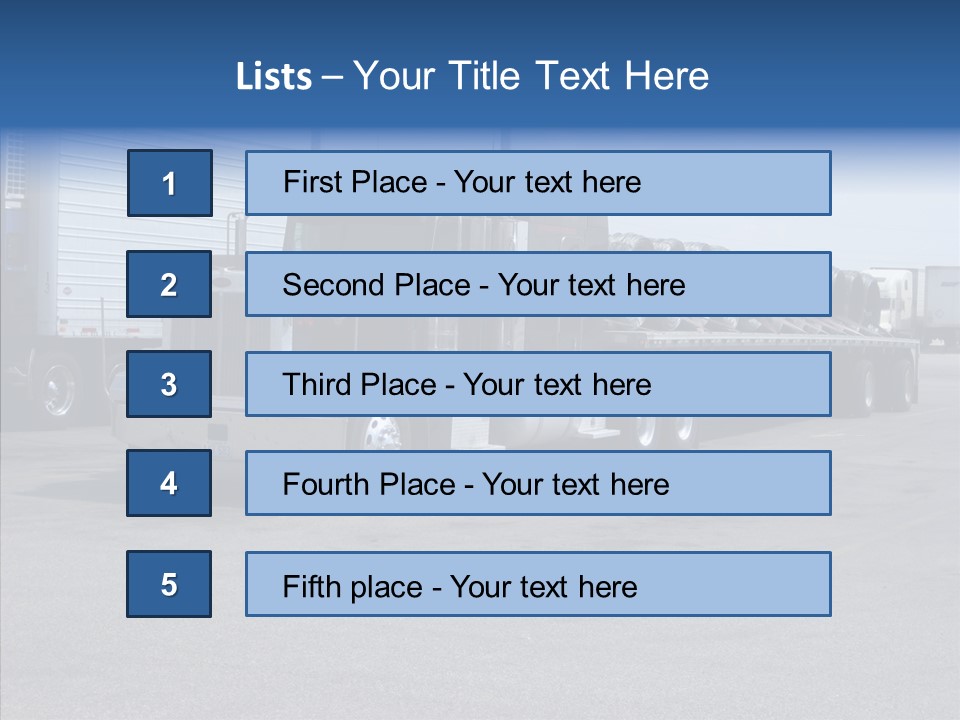 Truck Cargo Usa PowerPoint Template