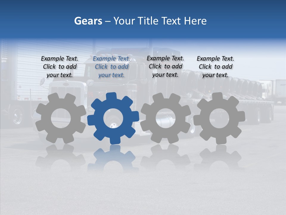 Truck Cargo Usa PowerPoint Template