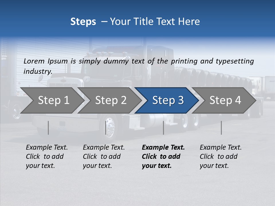 Truck Cargo Usa PowerPoint Template