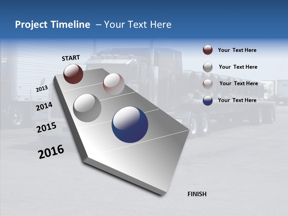 Truck Cargo Usa PowerPoint Template