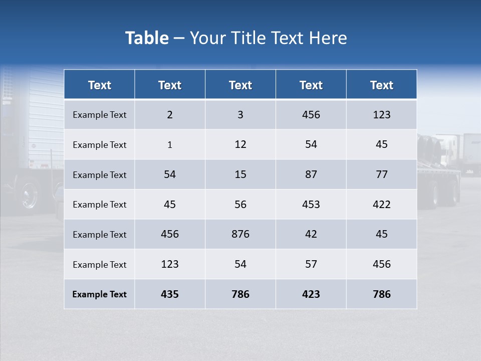 Truck Cargo Usa PowerPoint Template
