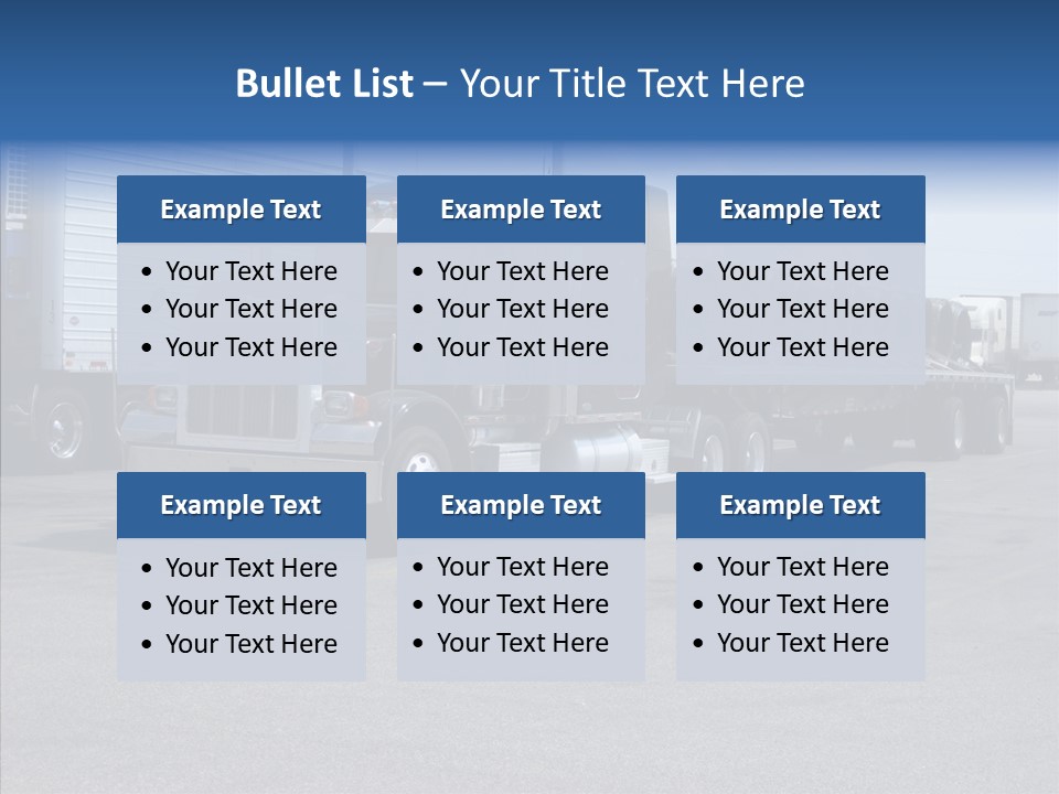Truck Cargo Usa PowerPoint Template
