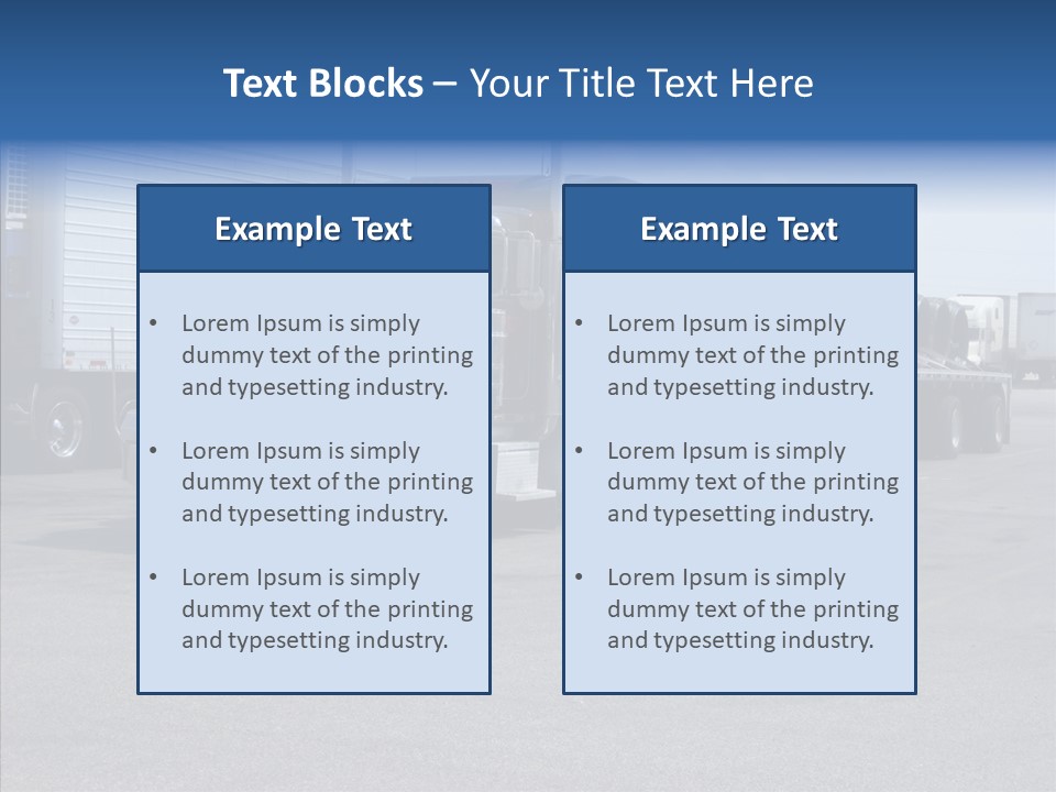 Truck Cargo Usa PowerPoint Template