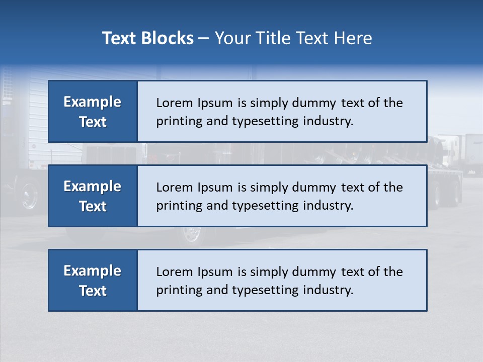 Truck Cargo Usa PowerPoint Template