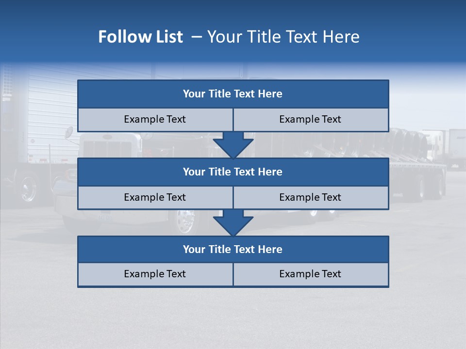 Truck Cargo Usa PowerPoint Template
